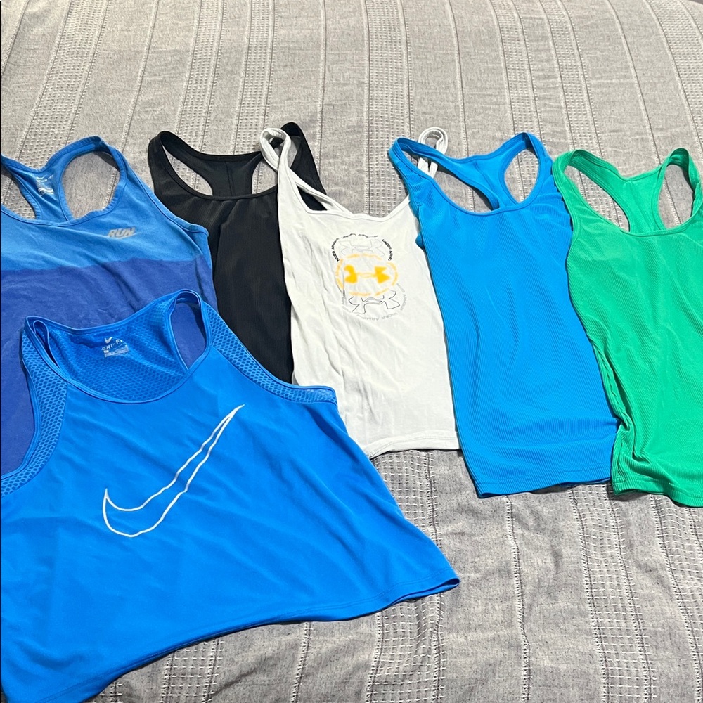 Nike Women's Tank Tops - Blue, Black, White, Green